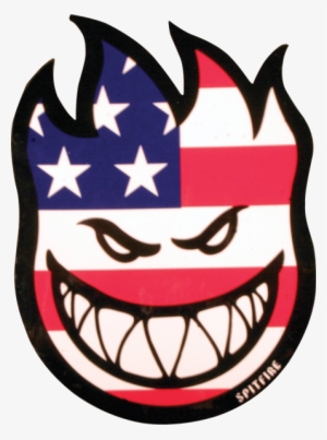 Spitfire Flaghead Med Decal - Spitfire Skateboard #3777047