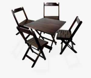 Jogo De Mesa 4 Cadeiras Madeira 70 X 70 Cm Dobráveis - Mesas E Cadeiras De Madeira #3777146