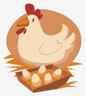 Kids Hen & Eggs Wall Sticker - Dibujo Gallina Y Huevo #3777150