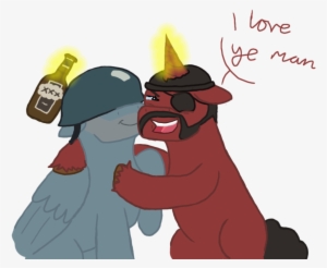 Paintpaw, Best Friends, Crossover, Demoman, Ponified, - Cartoon #3777450