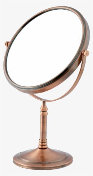 Copper 5x Magnification Tabletop Shaving & Makeup Mirror - Shaving Mirror Png #3778620