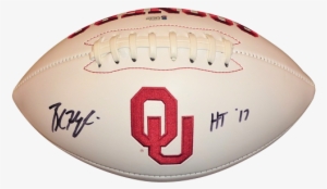 Baker Mayfield Autographed Oklahoma Sooners Logo Football - University Of Oklahoma #3779337