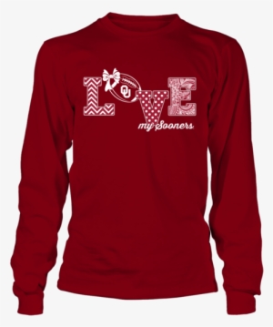 Love My Oklahoma Sooners Team Football Symbol Shirt - Jerome Bettis - Infinite Heart Unisex Long Sleeve #3779384
