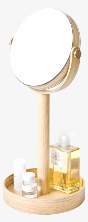 Close Up Mirror Oak - Wireworks Natural Oak Magnify Mirror #3779575