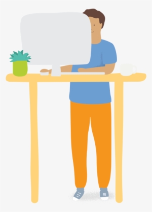 Person Standing Using A Computer - Person #3780826