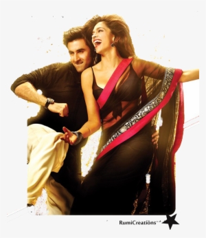 Png Images Of Ranbir Kapoor & Deepika Padukone - Deepika In Badtameez Dil Saree #3781056