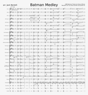 Batman Medley Sheet Music Composed By 1989 Batman Theme - Music #3782330