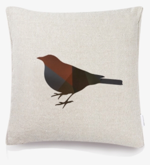 Sparrow Cushion Cover - Custom Blue Robin Silhouette Shower Curtain #3783455