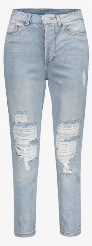 Bleach Wash Ripped Jeans - Clothing #3783663
