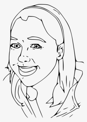 Ugly Girl Black And White Clip Art #3786226