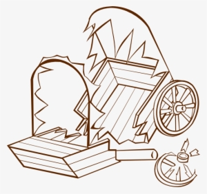 How To Set Use Wrecked Caravan Svg Vector - Broken Wagon Wheel Clipart #3786372