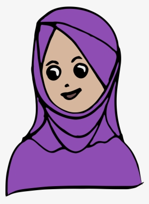 This Free Icons Png Design Of Girl With Headscarf Colour #3786425