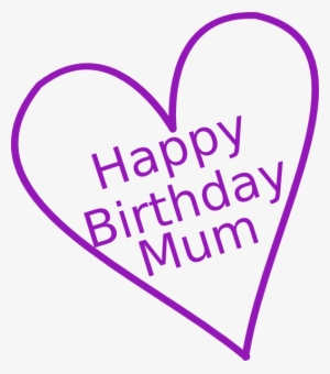 Happy Birthday Mum Clip Art At Clker - Happy Birthday Mum Purple #3787007