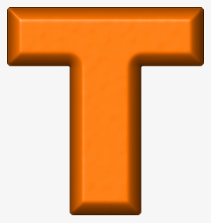 Orange Refrigerator Magnet T Two Daughters, Refrigerator - Orange Alphabet Letters Magnet #3787977