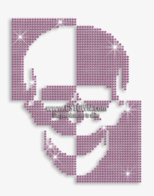 Cool Skull Pattern Hotfix Crystal Motif - Skull #3788720
