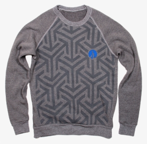 Pattern Sweatshirt In Royal Blue And Cool Grey On Premium - Sweatshirt #3788810