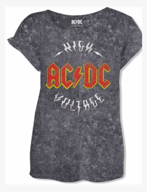 Ac /dc Logo High Voltage Ladies Fashion T-shirt. #3789385