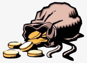 Vector Illustration Of Money Bag, Moneybag, Or Sack - Aesop's Fable The Miser And His Gold #3790470