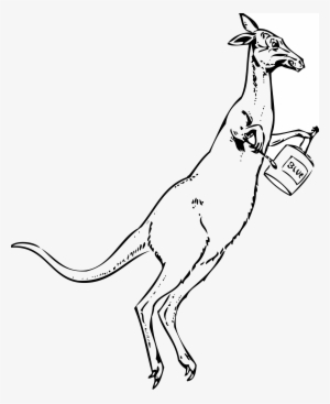 This Free Icons Png Design Of Kangaroo With Paintbrush #3791876