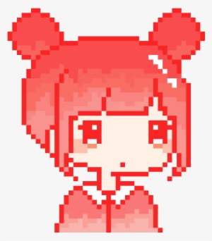 Kawaii Girl Red - Kawaii Girl Pixel Art #3793231