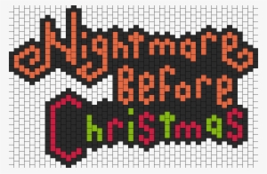 Nightmare Before Christmas - Nightmare Before Christmas Perler Bead Pattern #3793341