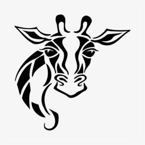 Giraffe Head Decal - Schablone Giraffe #3795259