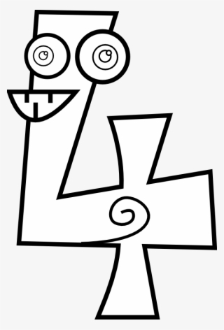 Clip Download Clipartist Net Clip Art - Number 4 Line Drawing #3795286