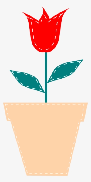 How To Set Use Red Tulip In A Pot Clipart - Mother's Day Banner Png #3795834