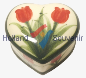 Pillbox Heart Red Tulip - Ceramic #3796252