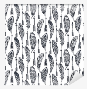 Vector Seamless Pattern With Hand Drawn Ornate Tribal - Drawing #3797848