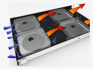 H Sqared Mini Rack Duo Server Rack Shelf For Mac Mini - Mac Mini Cooling Rack #3798145