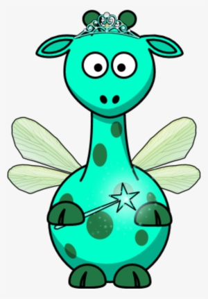 Giraffe As A Fairy - Cartoon Giraffe #3799204