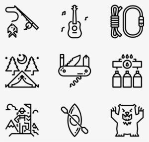 Camping - Fun Icon Transparent Background #380430