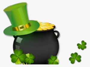St Patrick's Day Pot Of Gold And Hat - St Patrick Day Clip Art Transparent #380613
