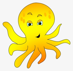 Octopus Clipart - Yellow Octopus Clipart #381957