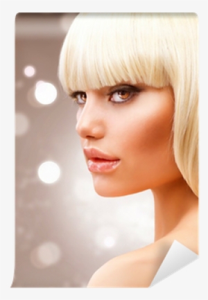 Haircut Beautiful With Healthy Short Blond Hair Wall #382936