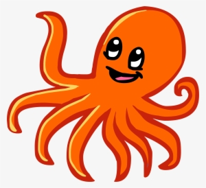 Orange Octopus Cartoon #383948