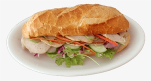 Banh Mi On A Plate - Sandwich Dish Png #384462