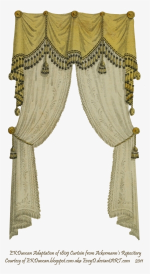 Stock Arched Windows Treatment - Victorian Curtain Png #384650