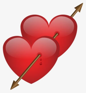 Two Hearts With Arrow Png Clip Art Image #385671