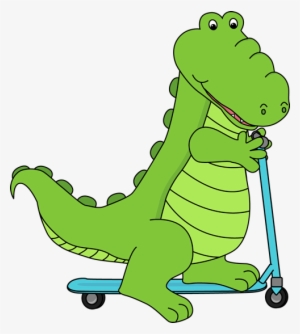 Crocodile Png Image - Alligator On A Scooter #386850