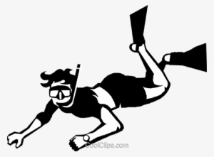 Scuba Diver Royalty Free Vector Clip Art Illustration - Scuba Diving #387021