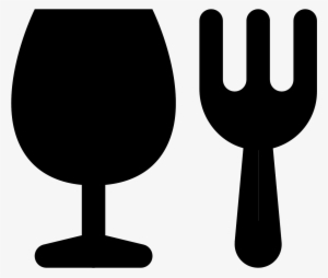 This Icon Contains A Glass And A Fork - Icon #387511