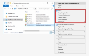 Right-click A File Or Folder Within Dropbox To View - Online Only Dropbox Windows Option #387576