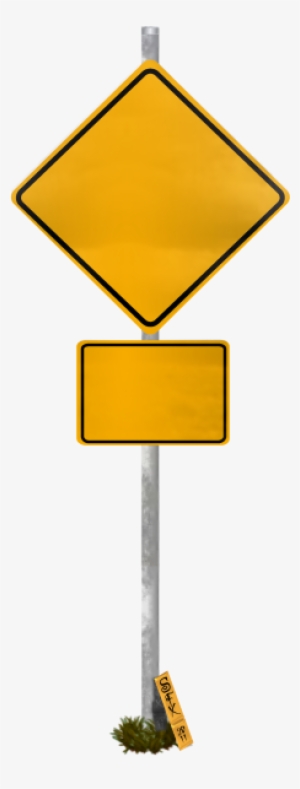 Blank Funny Road Sign 1 Transparent Png - Yellow Road Sign Png #389059