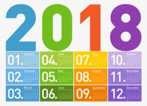 Calendar Clipart Png Image Library Stock - Calendar Of 2018 High Quality #389665