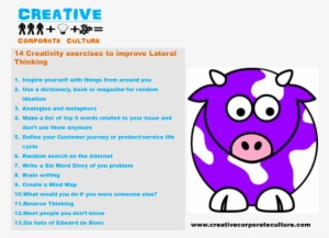 Creativity Exercises To Improve Your Lateral Thinking - Purple Cow: Transform Your Business By Being Remarkable #389689