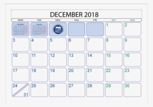 Blank Printable December 2018 Calendar - July 2017 Printable Calendar With Holidays #389891