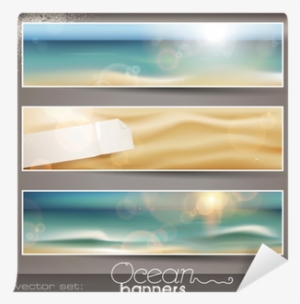 Set Of Three Horizontal Beach/ocean Banners Wall Mural - Poster #3800001