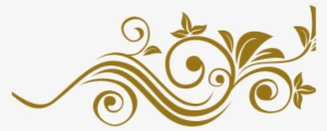 Arabesco Floral Png Dourado - Flores Vetor Dourado Png #3800199